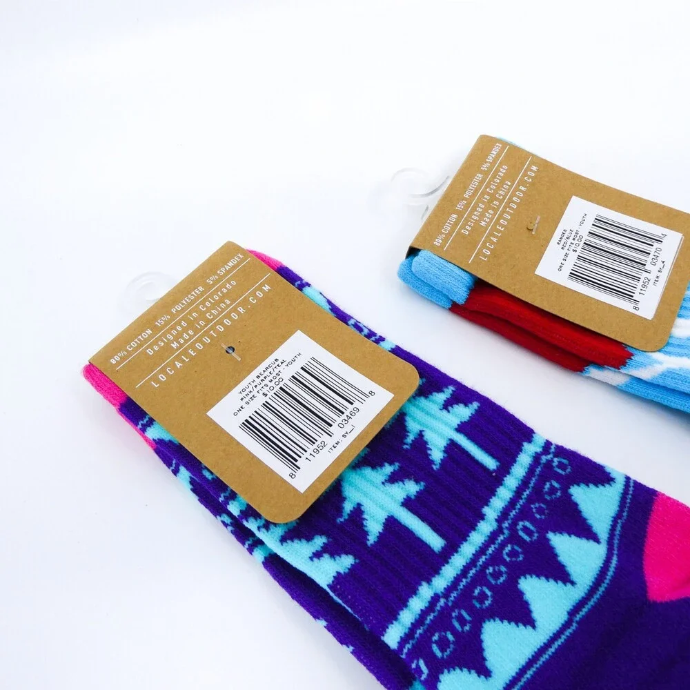 Locale Outdoor Socks 2 Pairs Youth One Size‎ 11 - 1 Nature Winter Sport Ski New